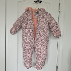 Kensie Girl Pink Floral One Piece Footie